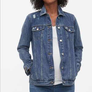 Gap Maternity Icon Denim Jacket With Washwell